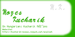 mozes kucharik business card